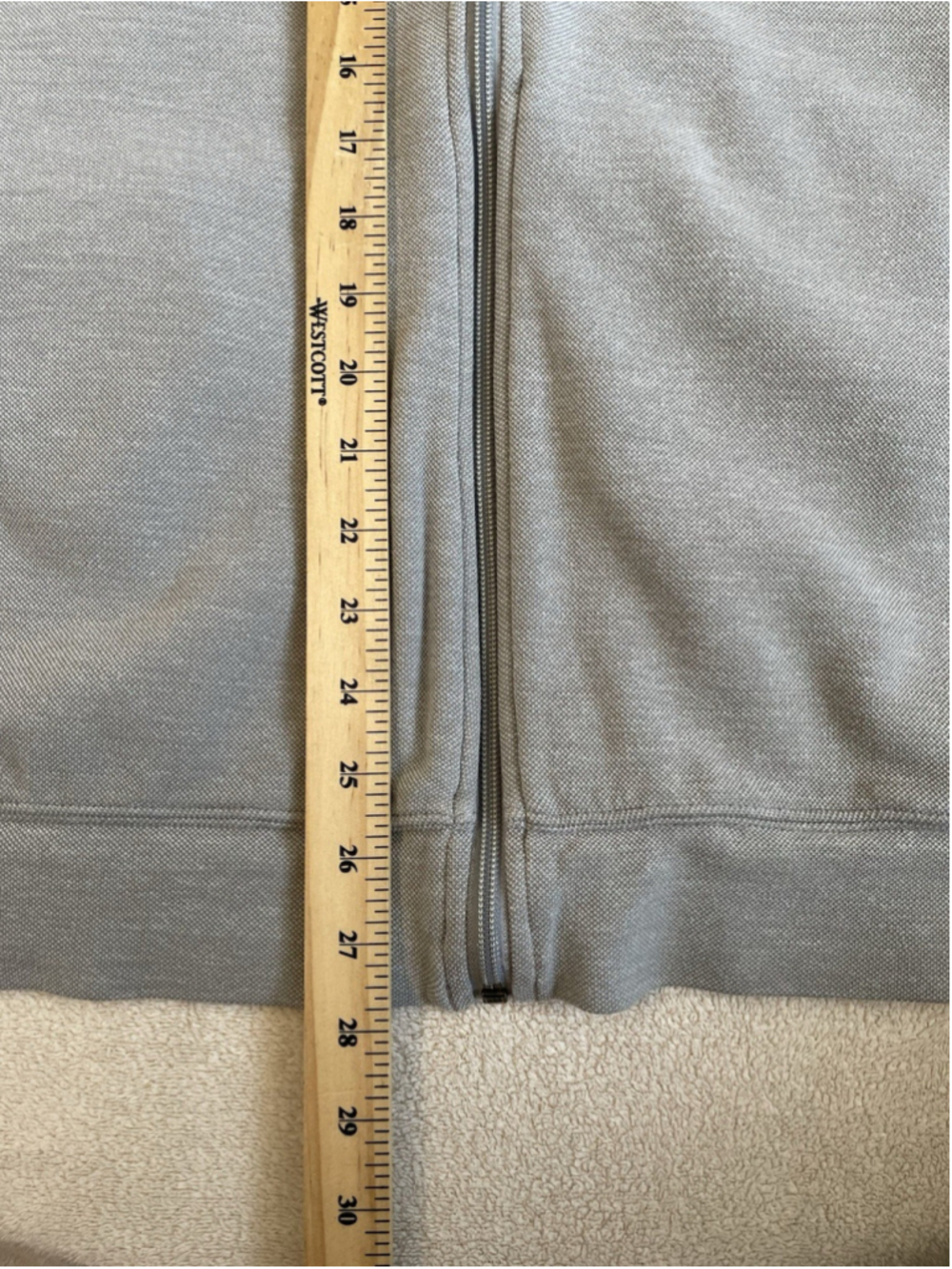 LL Bean Sweater Full Zip Jacket Men's XL Reg Gray Canvas - Picture 9 of 9